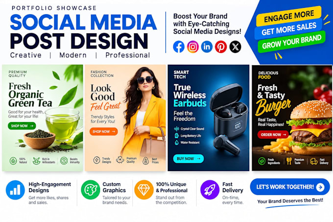 do professional social media post design