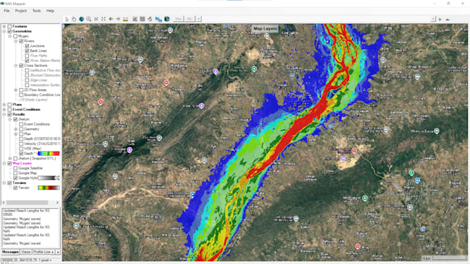 do hydraulic and flood modeling in hecras