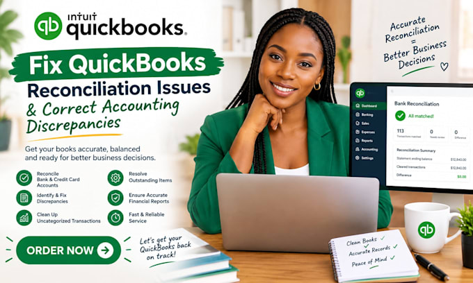 fix quickbooks reconciliation issues and correct accounting discrepancies