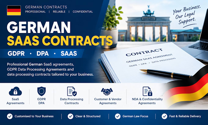 prepare german saas agreements, gdpr dpa and data processing contracts