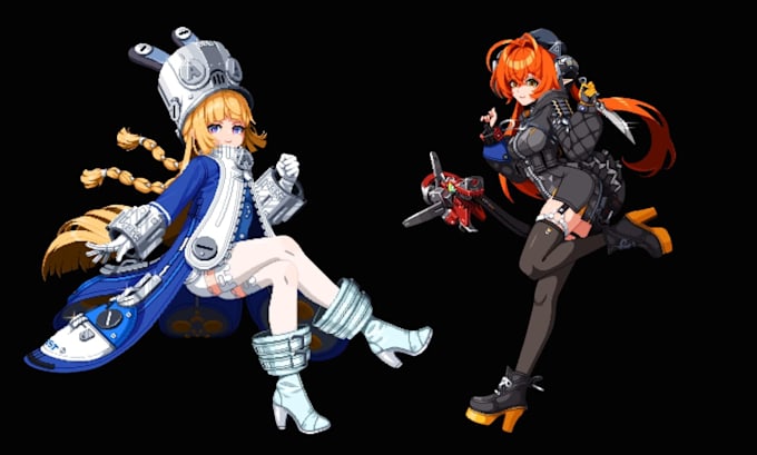 make custom 2d pixel art sprite animation game sprite sheet 2d game art assets