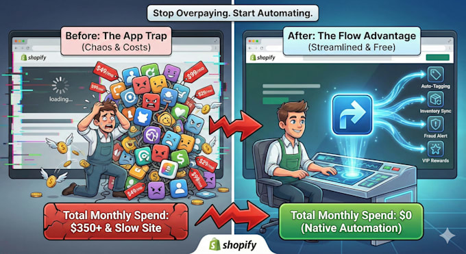 replace your paid shopify apps with automated shopify flows