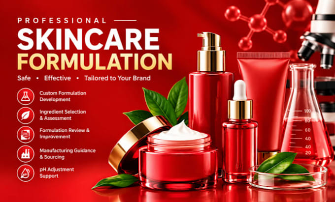 develop skincare, cream, lotion and beauty product