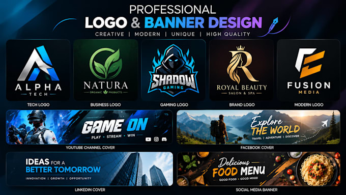 design a professional social banner or cover