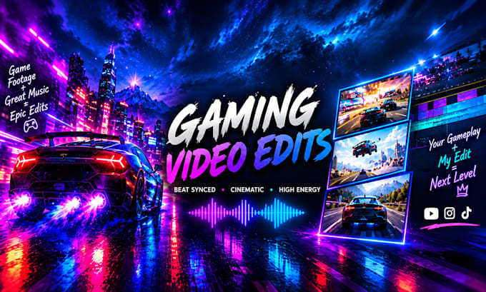 edit cinematic music and beat synced gaming video edits