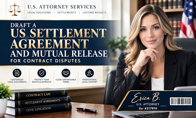 draft a US settlement agreement and mutual release for contract disputes