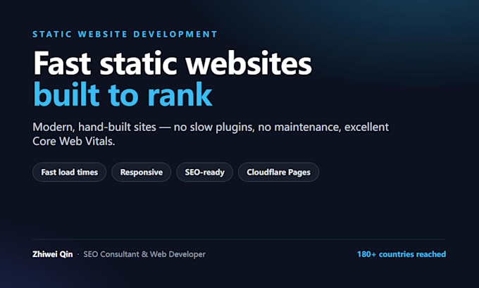 build a fast, modern static website for your business