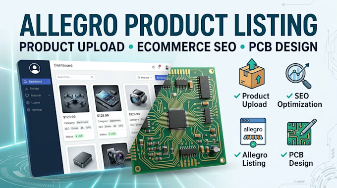 do allegro product listing product upload pcb design ecommerce SEO