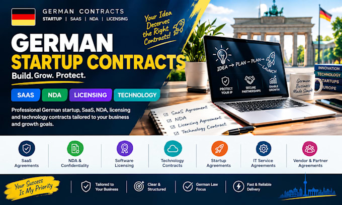 prepare german startup saas, nda, licensing and technology contracts