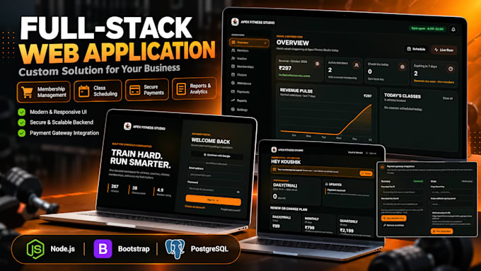 develop fullstack webapp, ecommerce website from scratch