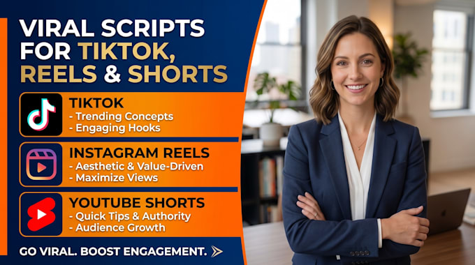write viral tiktok script, instagram reels, and youtube shorts scripts
