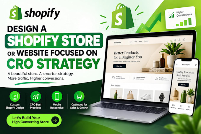 design a shopify store or website focused on cro strategy