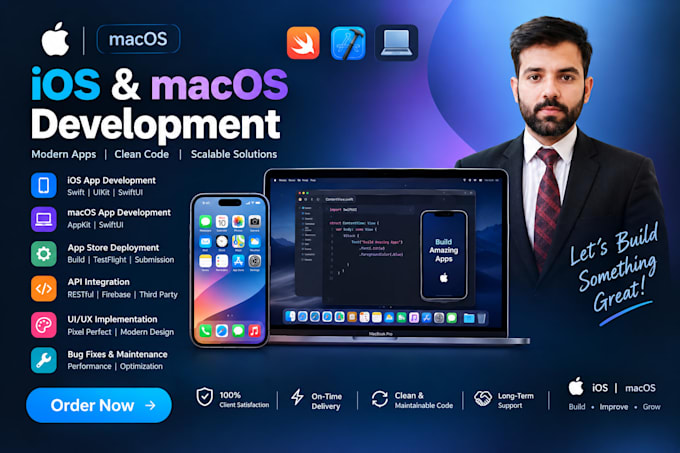 develop a professional ios and macos app using swift