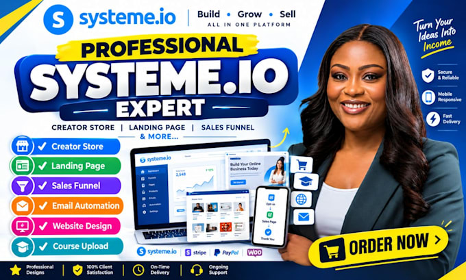 create systeme io creator store, systeme io landing page, systeme io funnel