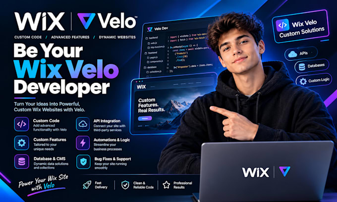 be your wix velo developer for custom code and features