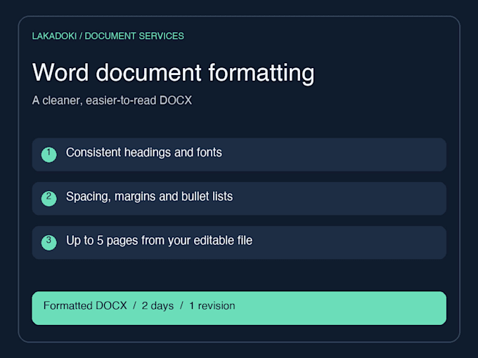 format your word document professionally