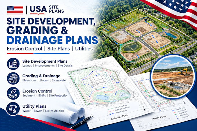 design site development, grading, drainage and erosion control plans