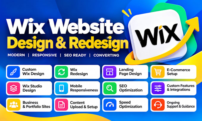 design or redesign your wix website, wix ecommerce store