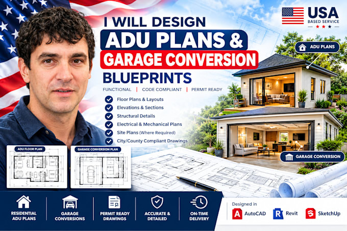 do professional adu plans and garage conversion blueprints