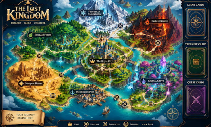 design professional board game, card game and tabletop game artwork