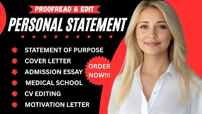 proofread, edit graduate school mba masters phd admission personal statement