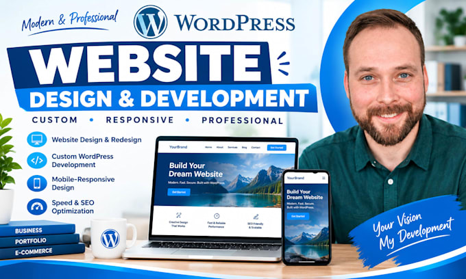 design develop redesign wordpress website with bricks breakdance oxygen builder