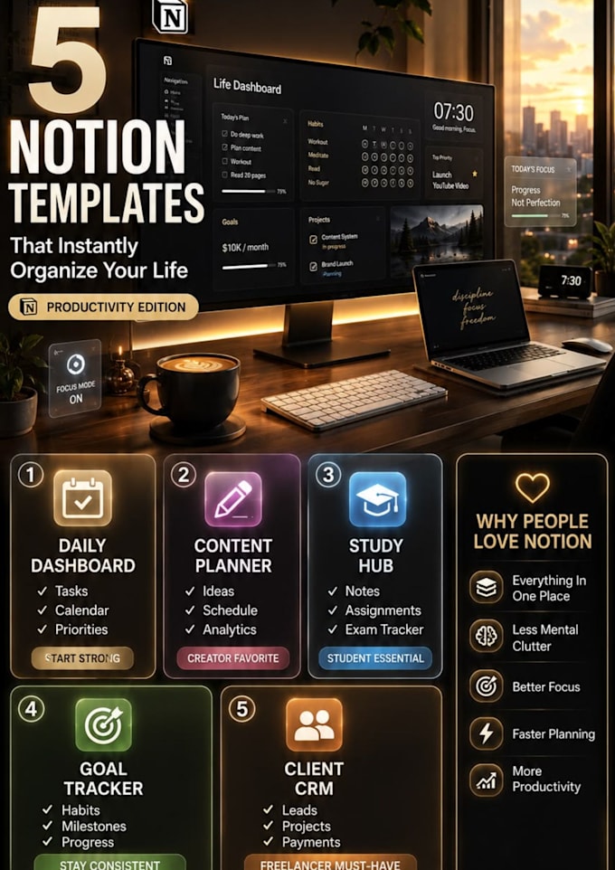 be your custom notion template expert notion website dashboard custom notion