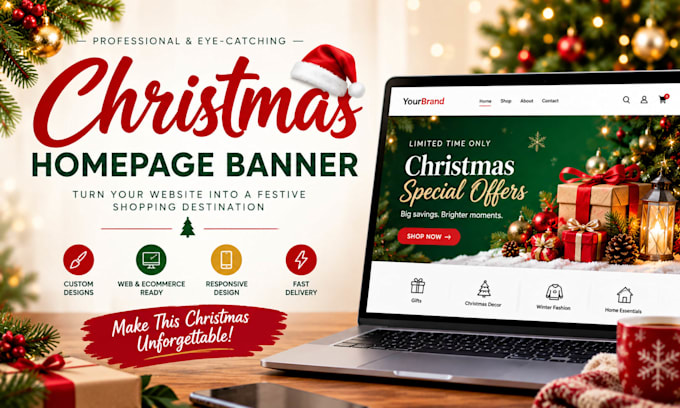 design christmas flyer and new year banner