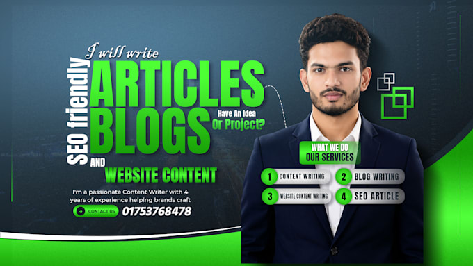 write research based, informative, and engaging articles