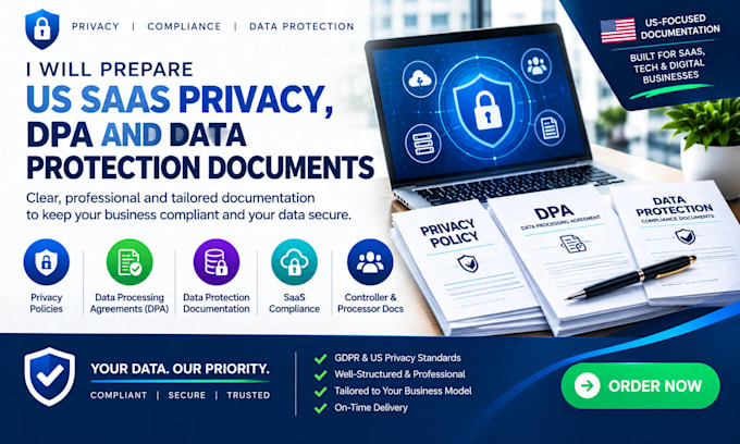 prepare US saas privacy, dpa and data protection documents