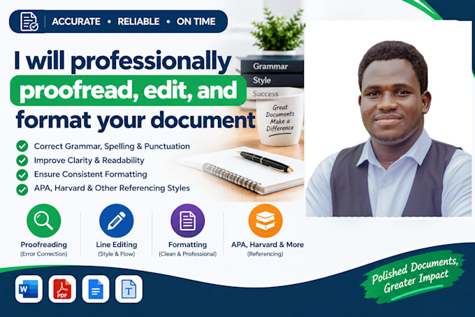 professionally proofread, edit, and format your document