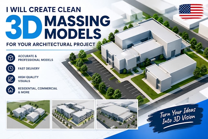 create clean 3d massing models for your architectural