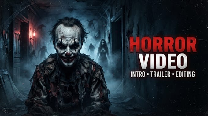 make a cinematic horror intro video with scary visual effects