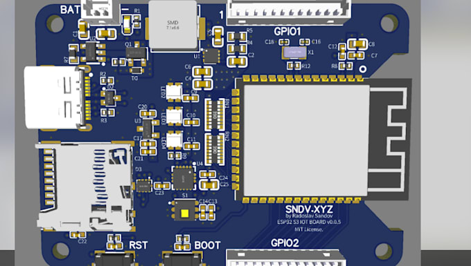 design esp32 usb c iot development board power management and custom pcb design