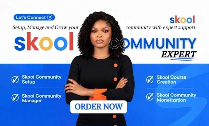 do skool community setup, skool course creation, skool online community manager