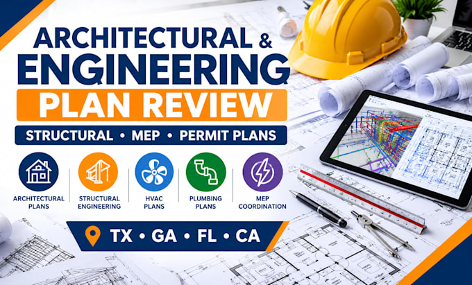 do architect review structural engineering, mep pe engineer in texas ga, fl, ca