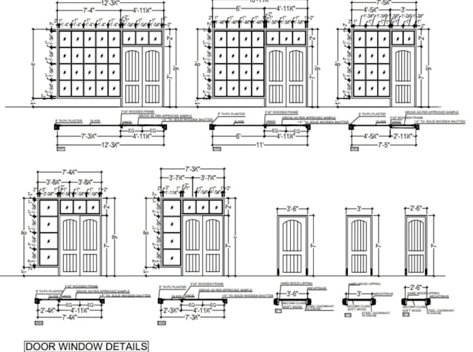 develop door and window schedule from your floor plan, joinery details design