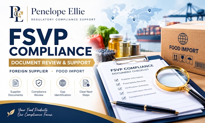 provide fsvp US agent compliance research and foreign supplier document support