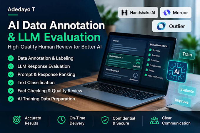 do ai data annotation, llm evaluation, training data review vand handshake ai