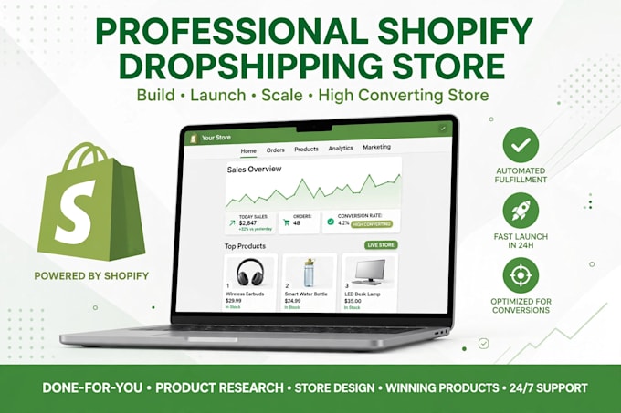 create shopify dropshipping store design