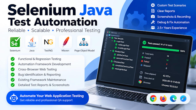 automate web application testing using selenium java