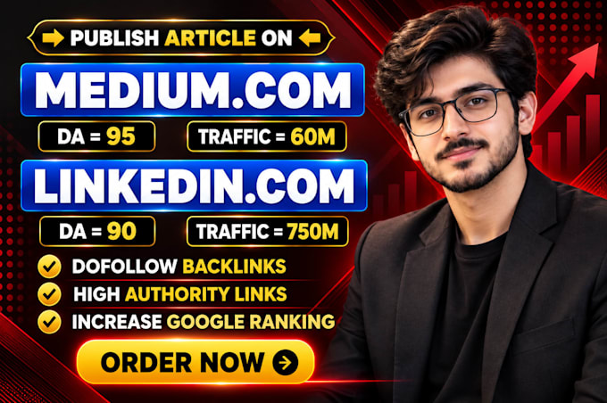 write and publish article on linkedin,com and medium,com premium guest post