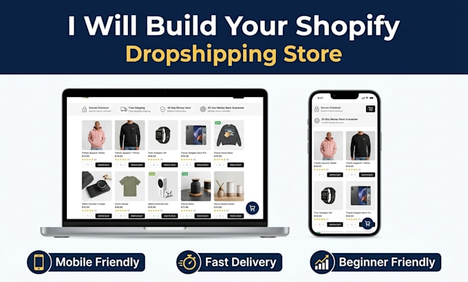 build a professional automated shopify dropshipping store
