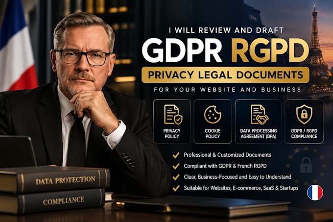 review and draft gdpr rgpd privacy legal documents