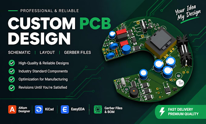 do custom pcb design schematics layouts in kicad with gerber files
