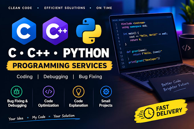 write, debug, and fix c or python code