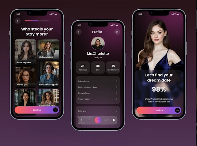 develop dating app, dating website, matrimonial website and app