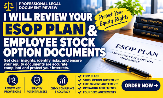 review your esop plan and employee stock option documents
