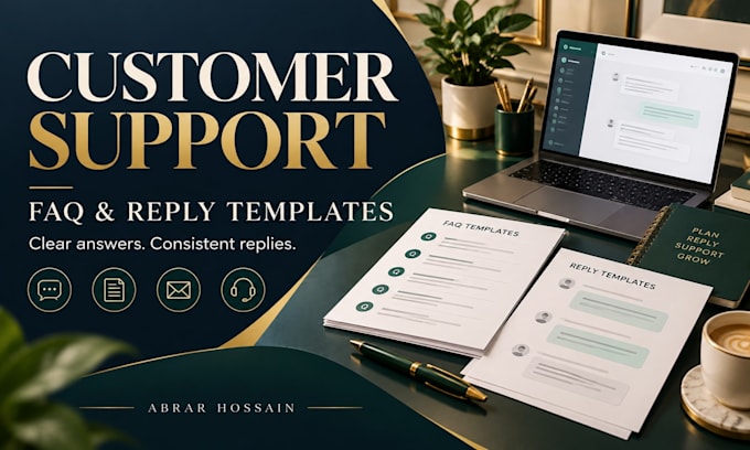 write customer support reply templates and faqs for your business