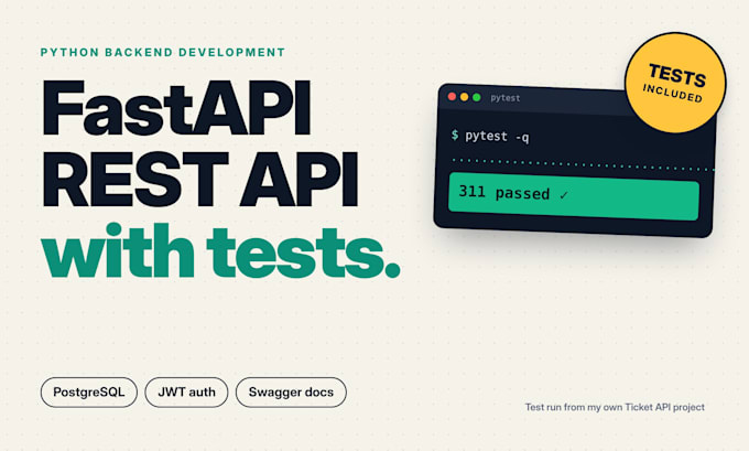 build a fastapi rest API with postgresql and automated tests